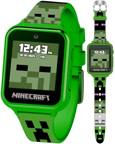 MINECRAFT RELOJ INTELIGENTE PARA NIÑOS RELOJ INTERACTIVO CON PANTALLA LED CON 10 CARAS DE RELOJ PERSONALIZADAS JUEGOS CÁMARA - 1