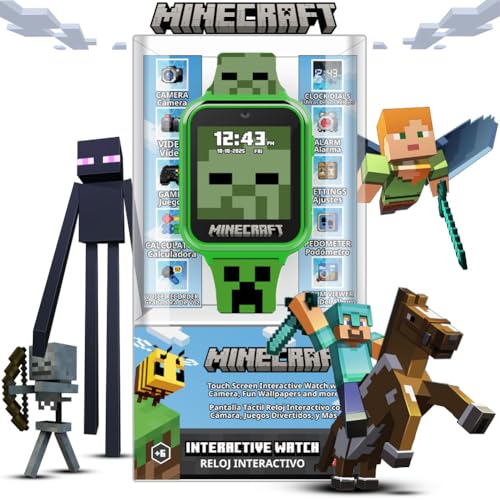 MINECRAFT RELOJ INTELIGENTE PARA NIÑOS RELOJ INTERACTIVO CON PANTALLA LED CON 10 CARAS DE RELOJ PERSONALIZADAS JUEGOS CÁMARA - 2