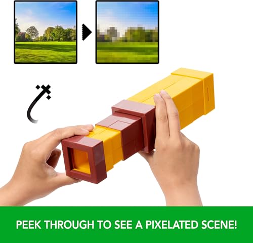 MATTEL MINECRAFT PIXEL SPYGLASS JUGUETE CON LENTE DE VISIÓN PIXELANTE ACCESORIO DE TAMAÑO INFANTIL PARA JUEGOS DE ROLES - 4