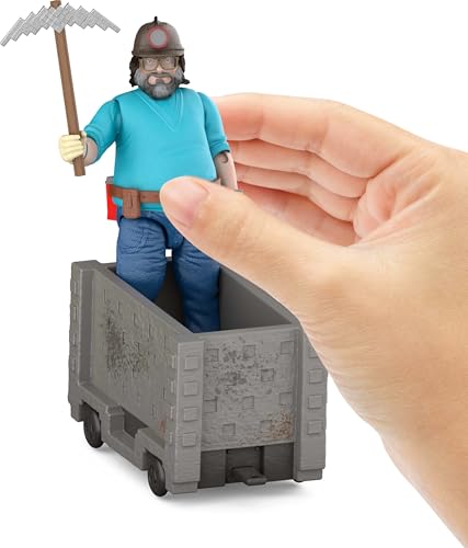 MATTEL MINECRAFT JUEGO DE FIGURAS DE ACCIÓN ESCAPE EXPLOSIVO EN VAGONETA CON STEVE DE 4 PULGADAS Y ACCESORIOS DE MINERÍA - 5