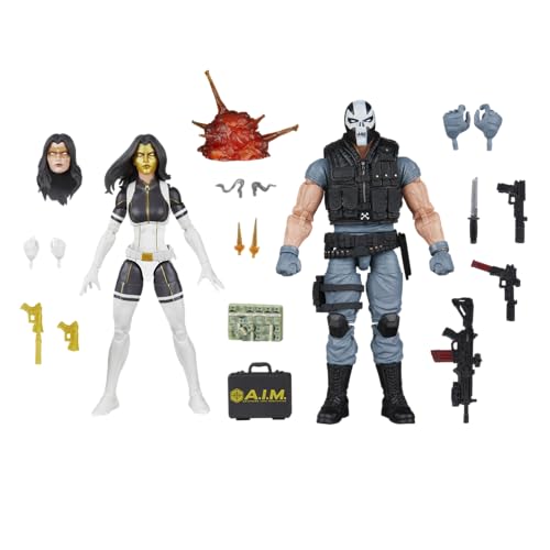 MARVEL LEGENDS SERIES MADAME MASQUE CROSSBONES MARVEL SUPERVILLAINS COMICS COLECCIONABLES PAQUETE DE 2 FIGURAS DE ACCIÓN - 1