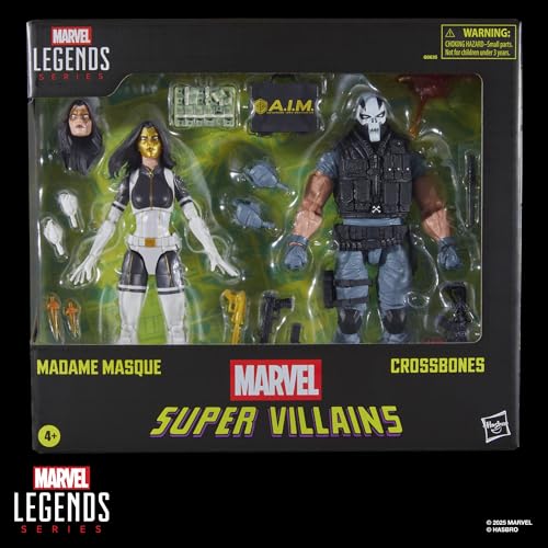 MARVEL LEGENDS SERIES MADAME MASQUE CROSSBONES MARVEL SUPERVILLAINS COMICS COLECCIONABLES PAQUETE DE 2 FIGURAS DE ACCIÓN - 2