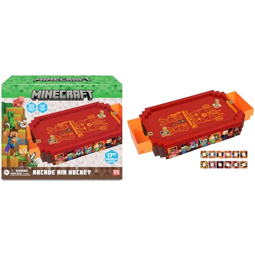 MINECRAFT ARCADE AIR HOCKEY NETHER SERIE CORE JUEGO DE MESA MOTORIZADO DE 17 PULGADAS SONIDOS ICÓNICOS JUGUETE COLECCIONABLE - 5