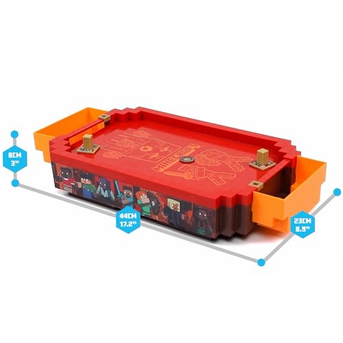 MINECRAFT ARCADE AIR HOCKEY NETHER SERIE CORE JUEGO DE MESA MOTORIZADO DE 17 PULGADAS SONIDOS ICÓNICOS JUGUETE COLECCIONABLE - 6