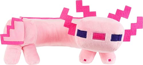 MATTEL MINECRAFT AXOLOTL ALMOHADA PARA EL CUELLO JUGUETE DE PELUCHE CON SONIDOS PARA VIAJES COMODIDAD Y JUEGO EXCLUSIVO - 4