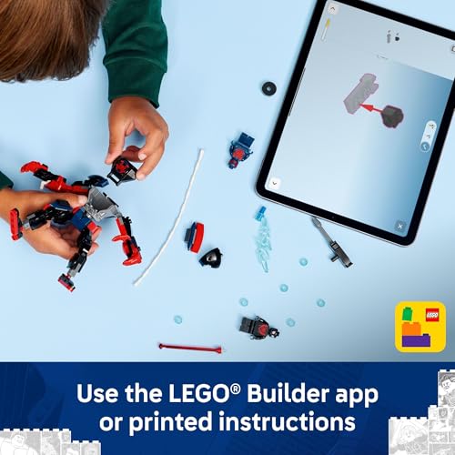 LEGO MARVEL MILES MORALES MECH VS SPIDERMAN 2099 JUGUETE DE CONSTRUCCIÓN PARA NIÑOS Y NIÑAS DISEÑO DE SUPERHÉROE Y 2 - 6
