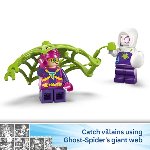 LEGO MARVEL SPIDEY Y SUS AMIGOS ASOMBROSOS SPIDEY Y LA BATALLA DEL RAPTOR DE GOBBY EN LA CASA DEL ÁRBOL HQ JUGUETE - 5