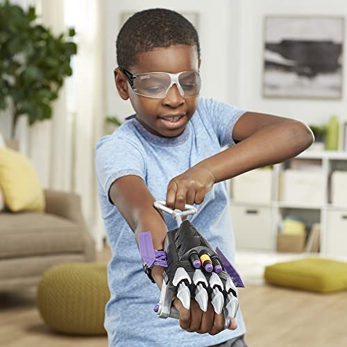 MARVEL MECH STRIKE MECHASAURS BLACK PANTHER SABRE CLAW BLASTER NERF BLASTER CON 3 DARDOS JUEGO DE ROL JUGUETES - 5