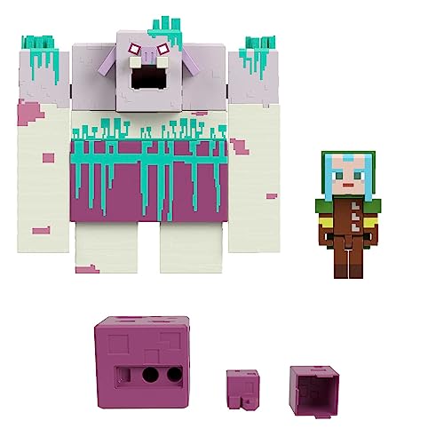 MATTEL MINECRAFT LEGENDS FIGURA DE ACCIÓN DEVORADOR CON MOVIMIENTO DE ATAQUE DE LIMO Y ACCESORIO JUGUETE COLECCIONABLE - 1