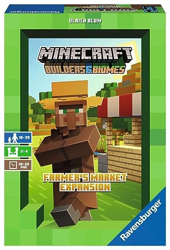 RAVENSBURGER MINECRAFT BUILDERS BIOMES JUEGO DE MESA DE ESTRATEGIA DE EXPANSIÓN DEL MERCADO DE AGRICULTORES A PARTIR DE 10 - 1