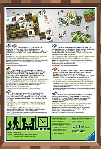 RAVENSBURGER MINECRAFT BUILDERS BIOMES JUEGO DE MESA DE ESTRATEGIA DE EXPANSIÓN DEL MERCADO DE AGRICULTORES A PARTIR DE 10 - 3