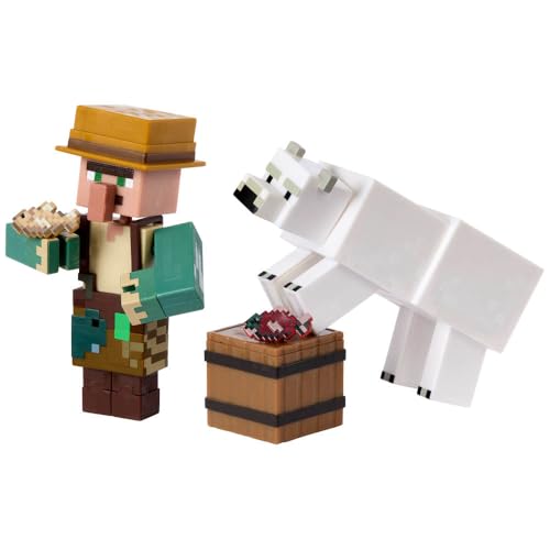 MATTEL MINECRAFT FIGURAS DE ACCIÓN Y ACCESORIOS PAQUETE DE 2 ESCALA DE 325 PULGADAS CON DISEÑO PIXELADO JUEGO DE JUGUETES - 6
