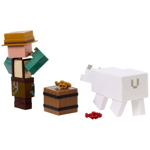 MATTEL MINECRAFT FIGURAS DE ACCIÓN Y ACCESORIOS PAQUETE DE 2 ESCALA DE 325 PULGADAS CON DISEÑO PIXELADO JUEGO DE JUGUETES - 7
