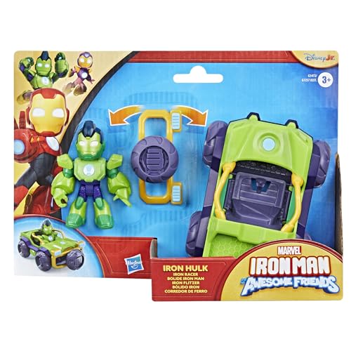 MARVEL IRON MAN Y SUS IMPRESIONANTES AMIGOS IRON HULK IRON RACER FIGURA DE ACCIÓN Y VEHÍCULO DE JUGUETE JUGUETES DE SUPER - 2