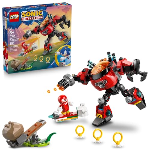 LEGO SONIC THE HEDGEHOG KNUCKLES VS DR EGGMAN EGG CRUSHER MECH JUEGO DE CONSTRUCCIÓN DE JUEGO DE SIMULACIÓN CON 2 - 1