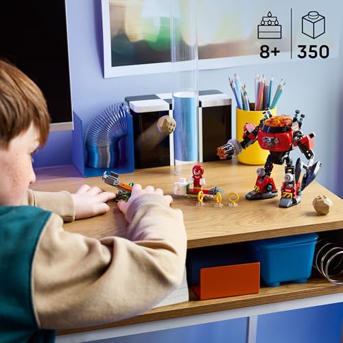 LEGO SONIC THE HEDGEHOG KNUCKLES VS DR EGGMAN EGG CRUSHER MECH JUEGO DE CONSTRUCCIÓN DE JUEGO DE SIMULACIÓN CON 2 - 2
