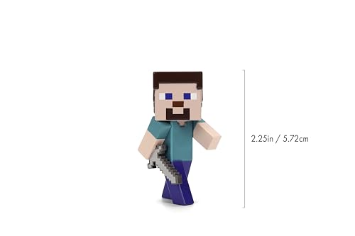JADA MINECRAFT METALFIGS PAQUETE DE 4 FIGURAS COLECCIONABLES FUNDIDAS A PRESIÓN DE 25 PULGADAS JUEGO DE WAVE 4 CON STEVE - 4