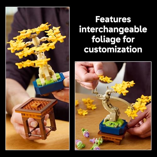 LEGO BOTANICALS JUEGO DE CONSTRUCCIÓN DE MINI ÁRBOLES BONSÁI BLOQUES DE CONSTRUCCIÓN DE ÁRBOL BONSÁI ARTIFICIAL PARA ADULTOS - 4