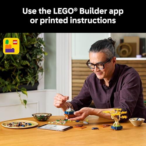 LEGO BOTANICALS JUEGO DE CONSTRUCCIÓN DE MINI ÁRBOLES BONSÁI BLOQUES DE CONSTRUCCIÓN DE ÁRBOL BONSÁI ARTIFICIAL PARA ADULTOS - 6