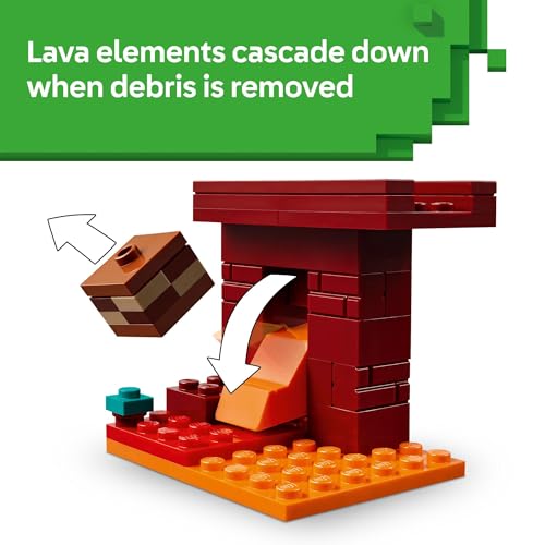 LEGO MINECRAFT THE NETHER LAVA BATTLE TOY AND PLAYSET JUGUETE DE CONSTRUCCIÓN DE MINECRAFT PARA NIÑOS A PARTIR DE 6 AÑOS - 3