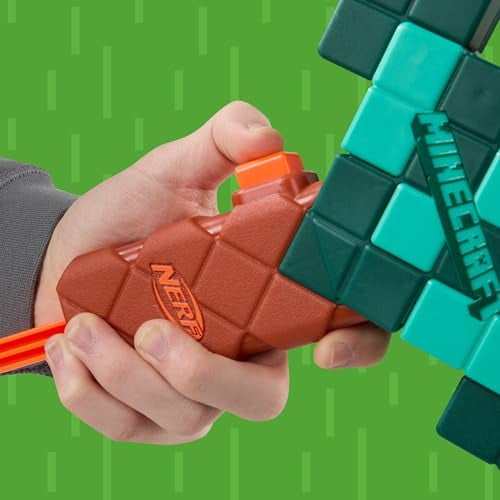 NERF MINECRAFT SWORD DART BLASTER CEBADO DE RETROCESO BORDE DE ESPUMA 8 DARDOS N1 EDADES 8 - 5