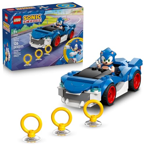 LEGO SONIC THE HEDGEHOG SONIC CARRERA DE COCHES DE RAYO DE VELOCIDAD PARA NIÑOS Y NIÑAS SET DE CONSTRUCCIÓN DE JUGUETES - 1