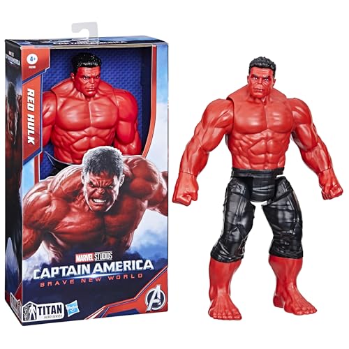 MARVEL STUDIOS CAPTAIN AMERICA BRAVE NEW WORLD TITAN HERO SERIES FIGURA DE ACCIÓN DE HULK ROJO DE LUJO DE 12 PULGADAS - 4