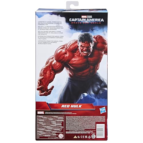 MARVEL STUDIOS CAPTAIN AMERICA BRAVE NEW WORLD TITAN HERO SERIES FIGURA DE ACCIÓN DE HULK ROJO DE LUJO DE 12 PULGADAS - 5