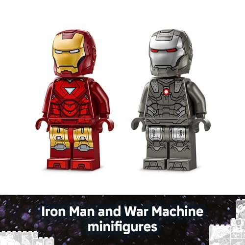 LEGO MARVEL IRON MAN WAR MACHINE VS HAMMER DRONES JUGUETE DE CONSTRUCCIÓN JUEGO DE SIMULACIÓN CON 2 MINIFIGURAS DE JUGUETE - 5