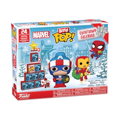 FUNKO CALENDARIO DE CUENTA REGRESIVA POP BITTY MARVEL COMICS 24 DÍAS DE SORPRESAS MINI FIGURAS DE VINILO COLECCIONABLES CAJA - 1