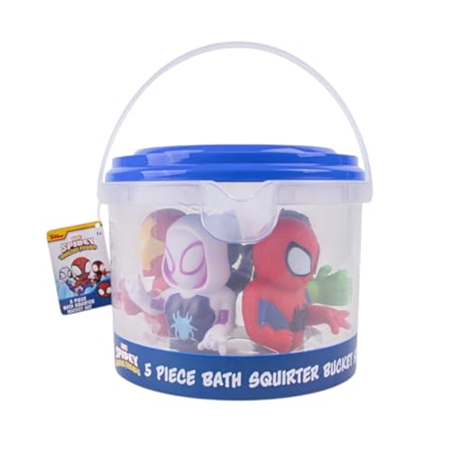 MARVEL SPIDEY Y AMIGOS PLUS AVENGERS SET DE 5 PIEZAS DE JUGUETES DE BAÑO CON REGADERAS JUGUETES DE BAÑO PARA BEBÉS Y NIÑOS - 2