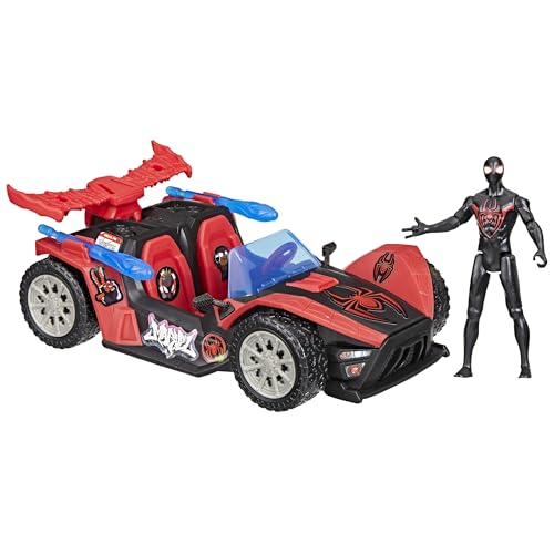MARVEL SPIDERMAN VENOMVERSUS EPIC WORLD OF ACTION MILES MORALES REMIX BLAST RACER 4 PULGADAS 39 IN FIGURA Y COCHE DE JUGUETE - 1