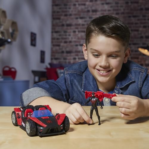 MARVEL SPIDERMAN VENOMVERSUS EPIC WORLD OF ACTION MILES MORALES REMIX BLAST RACER 4 PULGADAS 39 IN FIGURA Y COCHE DE JUGUETE - 3