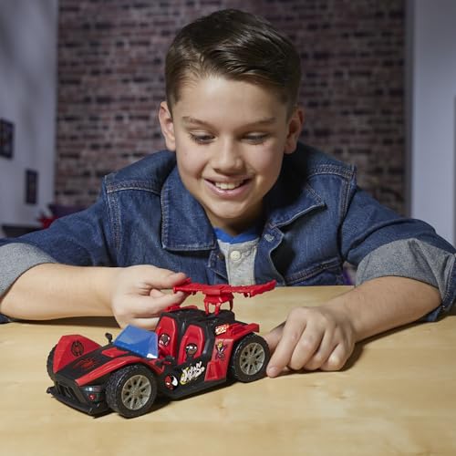 MARVEL SPIDERMAN VENOMVERSUS EPIC WORLD OF ACTION MILES MORALES REMIX BLAST RACER 4 PULGADAS 39 IN FIGURA Y COCHE DE JUGUETE - 7