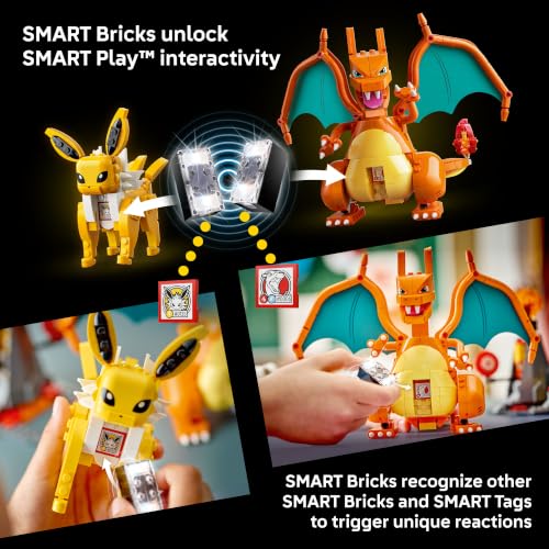 LEGO POKÉMON SMART PLAY CHARIZARD VS JOLTEON ULTIMATE BATTLE JUEGO TODO EN UNO CON 2 LADRILLOS INTELIGENTES 4 ETIQUETAS 2 - 4