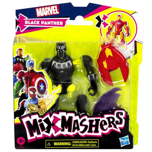 MARVEL MIXMASHERS BLACK PANTHER FIGURA DE ACCIÓN Y ACCESORIOS PERSONALIZADOS DE AVENGERS PARA MEZCLAR Y COMBINAR JUGUETES - 2