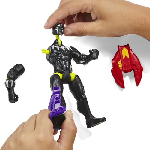 MARVEL MIXMASHERS BLACK PANTHER FIGURA DE ACCIÓN Y ACCESORIOS PERSONALIZADOS DE AVENGERS PARA MEZCLAR Y COMBINAR JUGUETES - 3
