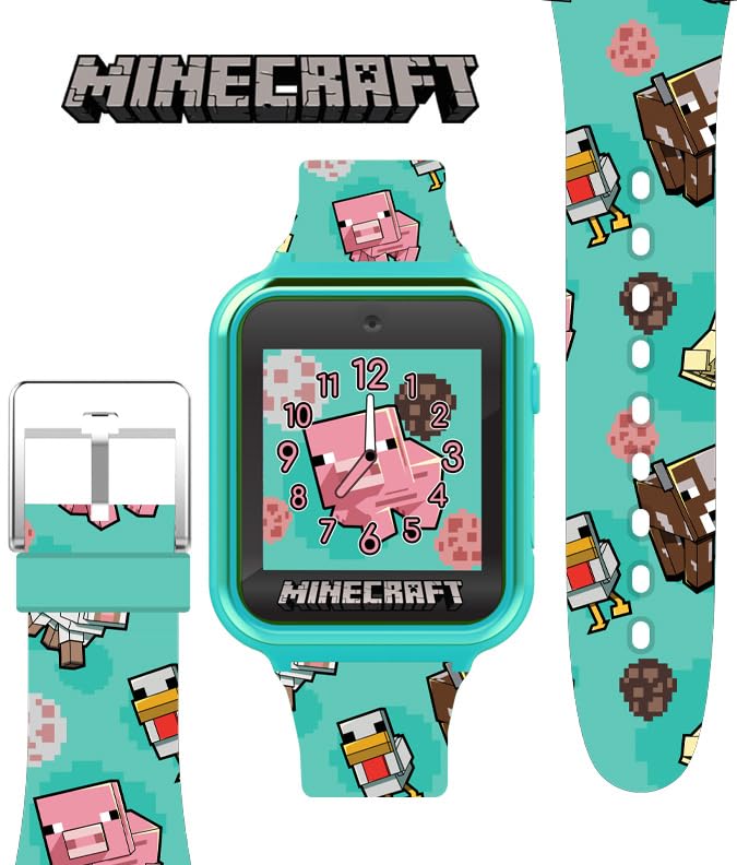 MINECRAFT RELOJ INTELIGENTE PARA NIÑOS CON PANTALLA TÁCTIL 10 CARAS DE RELOJ JUEGOS CÁMARA ALARMA TEMPORIZADOR CONTADOR - 3