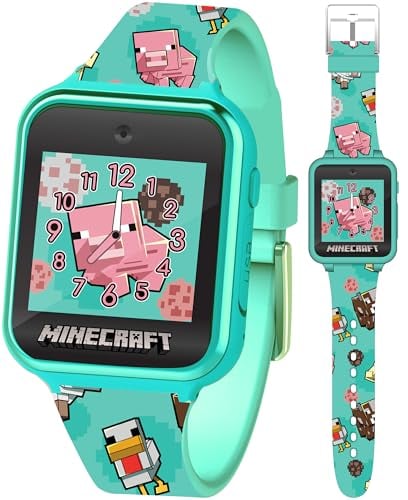 MINECRAFT RELOJ INTELIGENTE PARA NIÑOS CON PANTALLA TÁCTIL 10 CARAS DE RELOJ JUEGOS CÁMARA ALARMA TEMPORIZADOR CONTADOR - 4