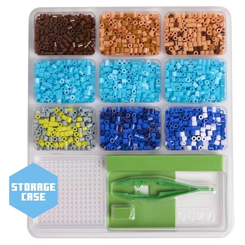 MINECRAFT PIXEL CREATIONS KIT DE CUENTAS DE 2500 CUENTAS CON TABLEROS DE CLAVIJAS Y PLANTILLAS CONSTRUYE PERSONAJES - 5