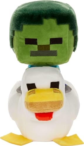MATTEL MINECRAFT JUGUETE DE PELUCHE ZOMBIE CHICKEN JOCKEY ANIMAL DE PELUCHE COLECCIONABLE MUÑECA SUAVE DE 8 PULGADAS - 1