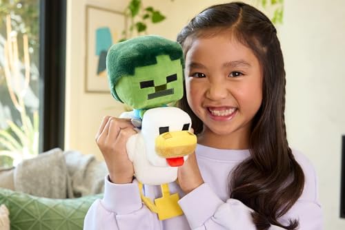 MATTEL MINECRAFT JUGUETE DE PELUCHE ZOMBIE CHICKEN JOCKEY ANIMAL DE PELUCHE COLECCIONABLE MUÑECA SUAVE DE 8 PULGADAS - 2