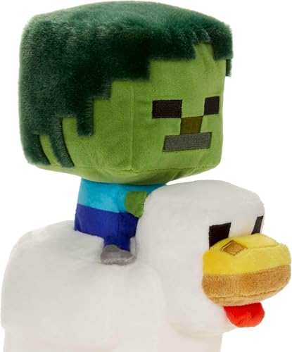 MATTEL MINECRAFT JUGUETE DE PELUCHE ZOMBIE CHICKEN JOCKEY ANIMAL DE PELUCHE COLECCIONABLE MUÑECA SUAVE DE 8 PULGADAS - 3