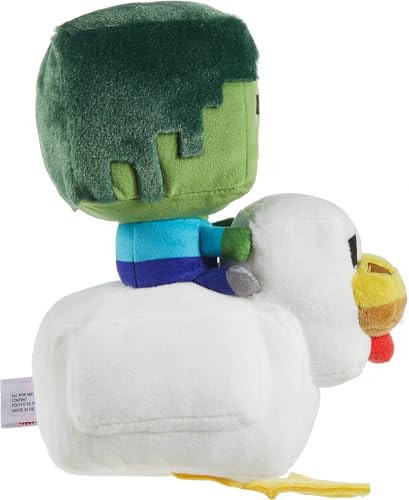 MATTEL MINECRAFT JUGUETE DE PELUCHE ZOMBIE CHICKEN JOCKEY ANIMAL DE PELUCHE COLECCIONABLE MUÑECA SUAVE DE 8 PULGADAS - 4