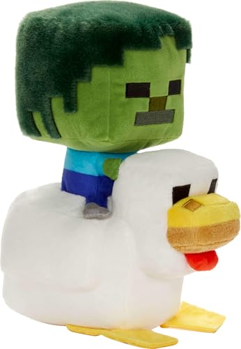MATTEL MINECRAFT JUGUETE DE PELUCHE ZOMBIE CHICKEN JOCKEY ANIMAL DE PELUCHE COLECCIONABLE MUÑECA SUAVE DE 8 PULGADAS - 5