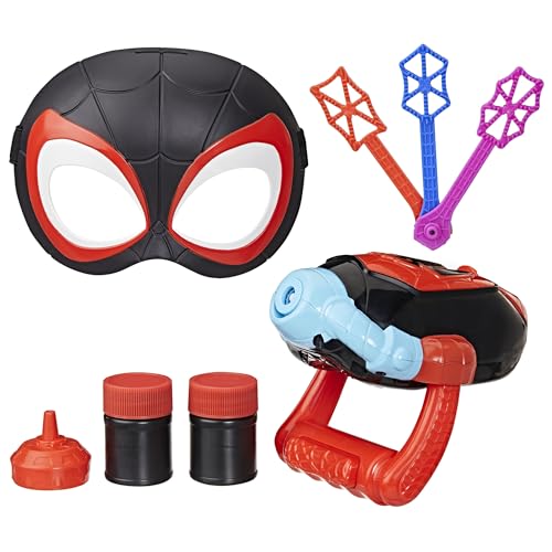 SPIDEY AND HIS AMAZING FRIENDS MARVEL WATERWEBS MILES SPIN MORALES JUEGO DE ROL ELECTRÓNICO DE BURBUJAS CON MÁSCARA JUGUETES - 1