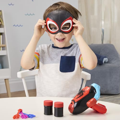 SPIDEY AND HIS AMAZING FRIENDS MARVEL WATERWEBS MILES SPIN MORALES JUEGO DE ROL ELECTRÓNICO DE BURBUJAS CON MÁSCARA JUGUETES - 4