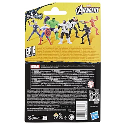 MARVEL AVENGERS VENOMVERSUS EPIC WORLD OF ACTION FIGURA Y ESCUDO DEL CAPITÁN AMÉRICA JUGUETE DE SUPERHÉROE DE 4 PULGADAS 39 - 4