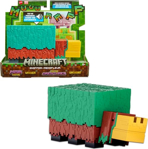 MATTEL MINECRAFT FIGURA DE ACCIÓN DE SNIFFER CON SONIDOS PRECISOS PARA EL JUEGO JUGUETE COLECCIONABLE A ESCALA DE 325 - 1