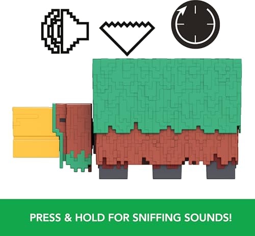 MATTEL MINECRAFT FIGURA DE ACCIÓN DE SNIFFER CON SONIDOS PRECISOS PARA EL JUEGO JUGUETE COLECCIONABLE A ESCALA DE 325 - 5